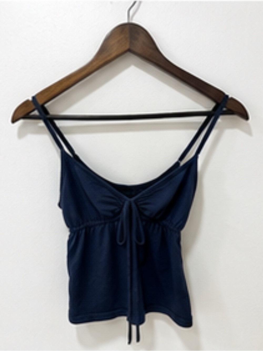 Sunday Best Navy Tie-Front Cami
